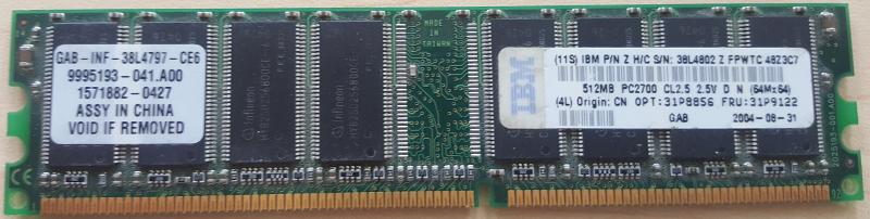 DDR 512MB PC2700 333MHz