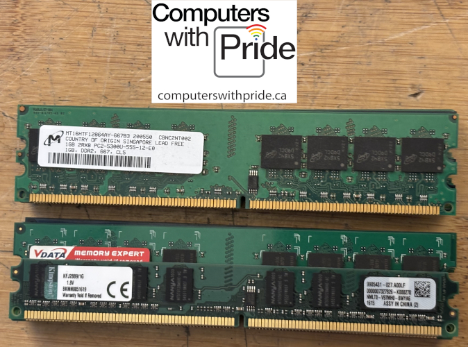 PC2-5300 (DDR2-667) 1GB Desktop Memory