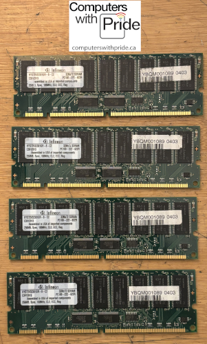 Infineon PC-100-222-622R SDRAM 256MB Registered Memory