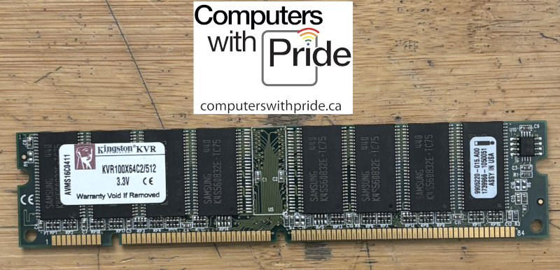 Kingston KVR100X64C2/512 PC-1100 SDRAM 512MB ECC Memory